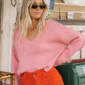 Billabong Pink Cropped Sweater